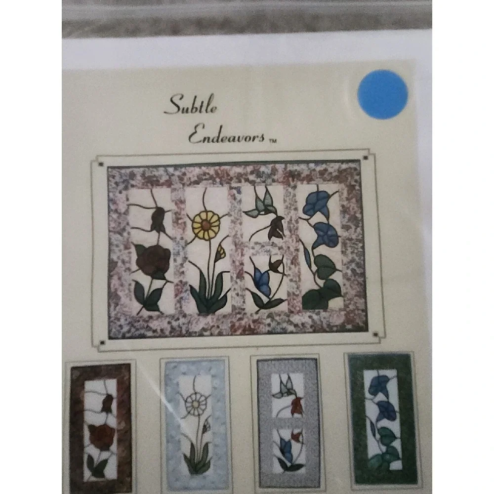 Subtle Endeavors Summer Garden 304 Quilt‎ Pattern Stained Glass Designs